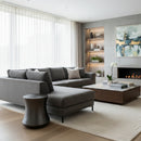 Antique Gray Fiberglass End Table | OROA Modern Airdrie