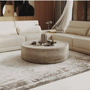 Round Travertine Coffee Table | OROA Modern Cozad | Oroatrade.com