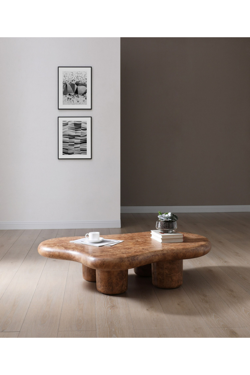 Burl Wood Freeform Coffee Table | OROA Modern Weskan | Oroatrade.com
