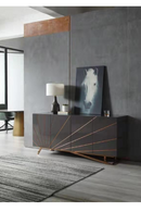 Rose Gold Inlaid 4-Door Sideboard | OROA Modern Katzu | Oroatrade.com