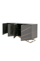 Rose Gold Inlaid 4-Door Sideboard | OROA Modern Katzu | Oroatrade.com