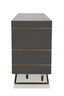 Rose Gold Inlaid 4-Door Sideboard | OROA Modern Katzu | Oroatrade.com
