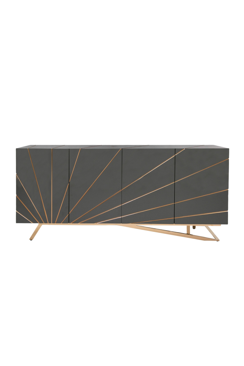 Rose Gold Inlaid 4-Door Sideboard | OROA Modern Katzu | Oroatrade.com