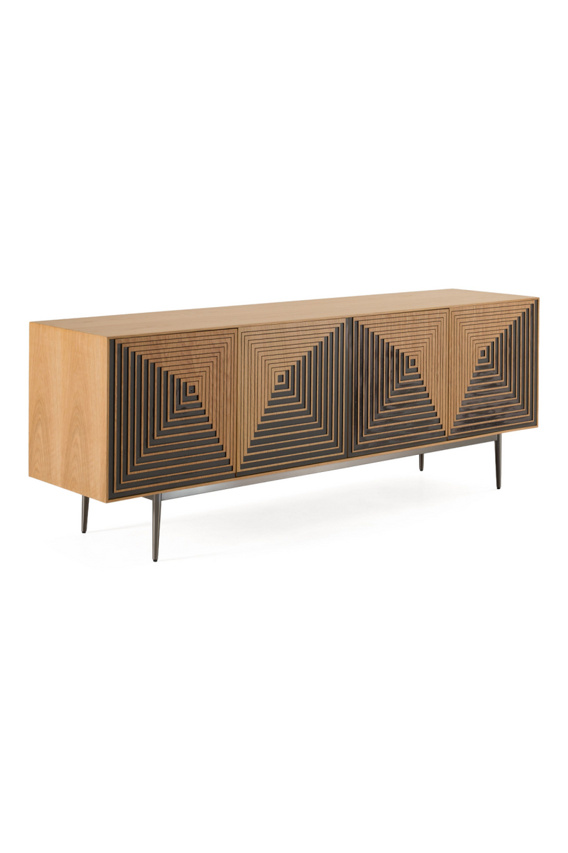 Geometric Patterned Oak Sideboard | OROA Modern Azteca | Oroatrade.com