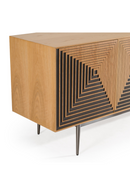 Geometric Patterned Oak Sideboard | OROA Modern Azteca | Oroatrade.com