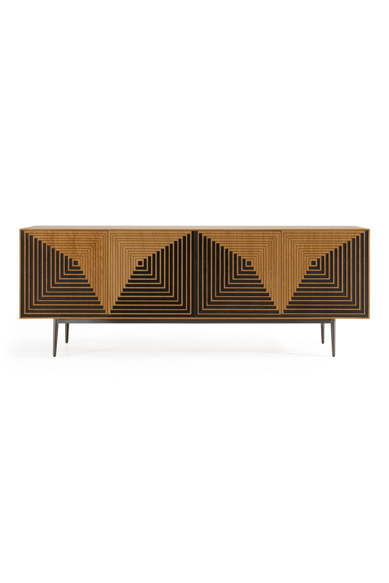 Geometric Patterned Oak Sideboard | OROA Modern Azteca | Oroatrade.com