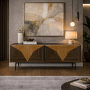 Geometric Patterned Oak Sideboard | OROA Modern Azteca