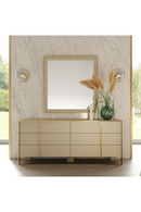 Beige Shagreen Mirror | OROA Modern Cartier | Oroatrade.com
