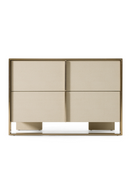 Beige Shagreen 2-Drawer Nightstand | OROA Modern Cartier | Oroatrade.com