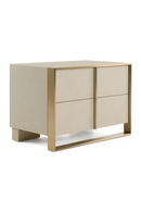 Beige Shagreen 2-Drawer Nightstand | OROA Modern Cartier | Oroatrade.com
