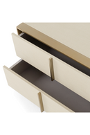 Beige Shagreen 2-Drawer Nightstand | OROA Modern Cartier | Oroatrade.com