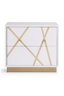 Gold Accent 2-Drawer Nightstand | OROA Modern Nixa | Oroatrade.com