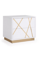 Gold Accent 2-Drawer Nightstand | OROA Modern Nixa | Oroatrade.com