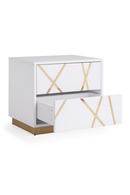 Gold Accent 2-Drawer Nightstand | OROA Modern Nixa | Oroatrade.com