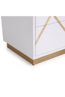 Gold Accent 2-Drawer Nightstand | OROA Modern Nixa | Oroatrade.com