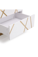 Gold Accent 2-Drawer Nightstand | OROA Modern Nixa | Oroatrade.com
