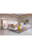 Gold Accent 2-Drawer Nightstand | OROA Modern Nixa | Oroatrade.com