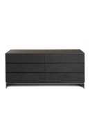 Matte Black Ash 6-Drawer Dresser | OROA Modern Cirque | Oroatrade.com