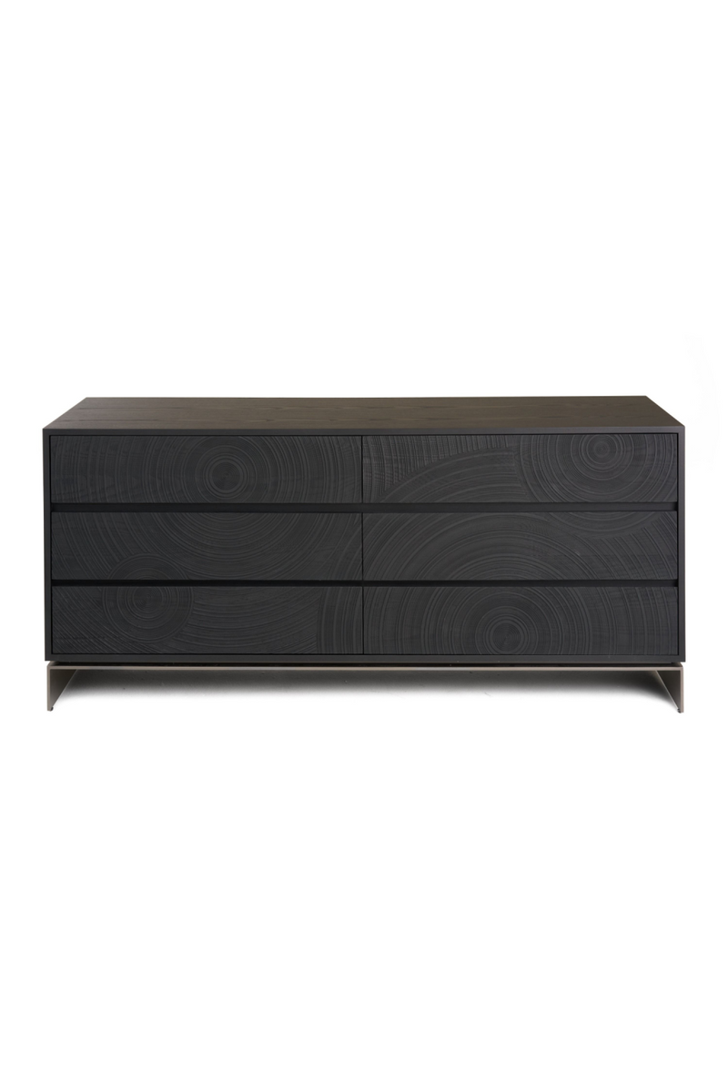 Matte Black Ash 6-Drawer Dresser | OROA Modern Cirque | Oroatrade.com