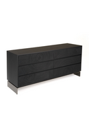 Matte Black Ash 6-Drawer Dresser | OROA Modern Cirque | Oroatrade.com