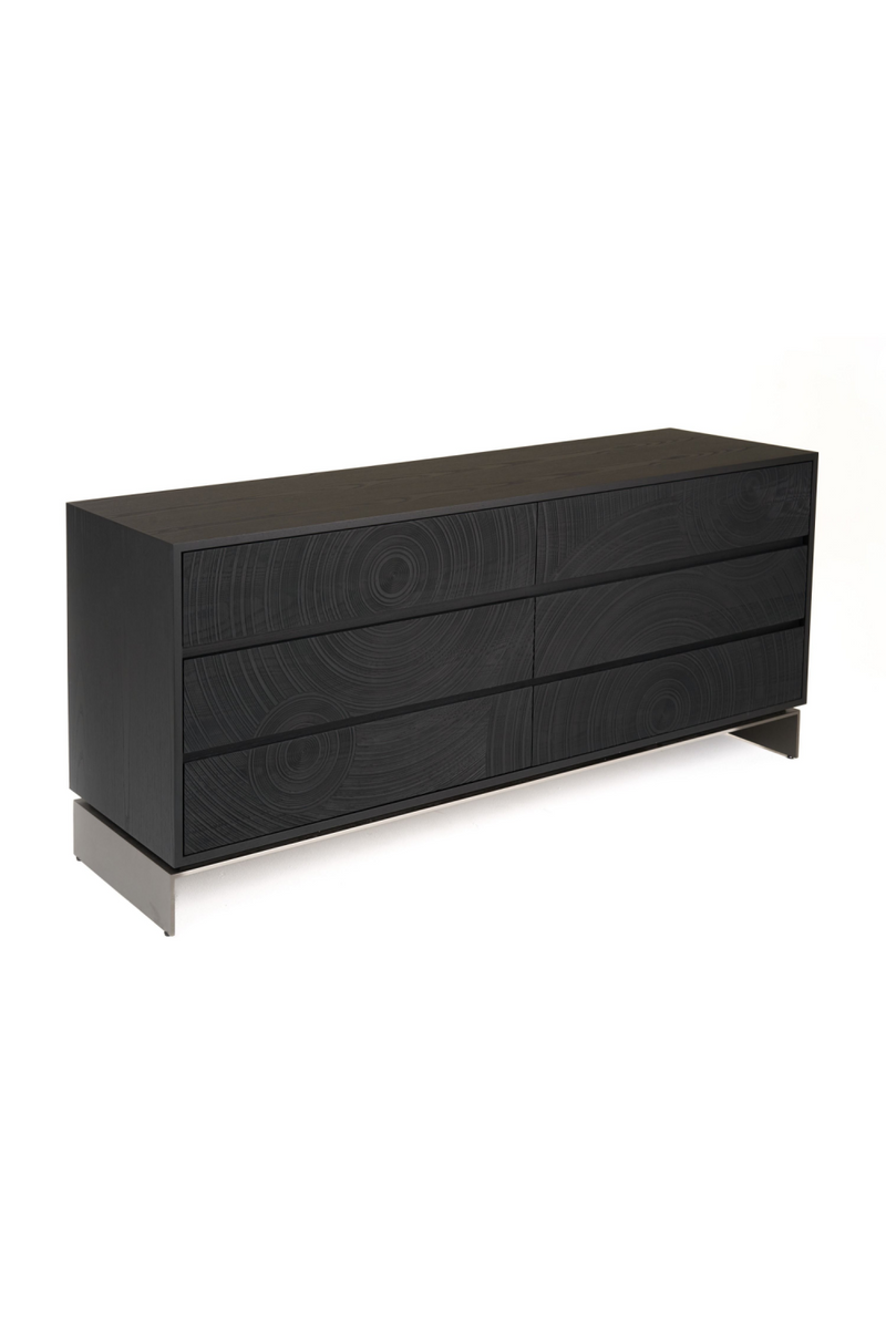 Matte Black Ash 6-Drawer Dresser | OROA Modern Cirque | Oroatrade.com