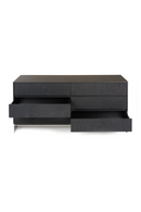 Matte Black Ash 6-Drawer Dresser | OROA Modern Cirque | Oroatrade.com