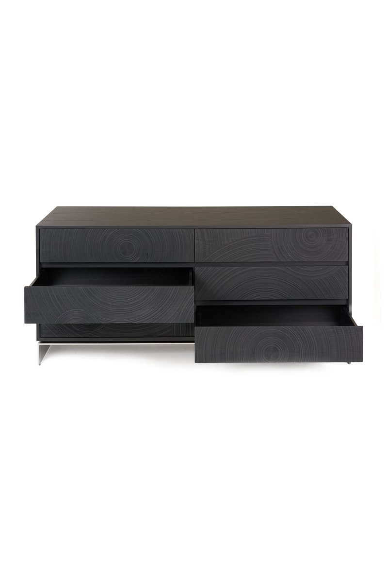 Matte Black Ash 6-Drawer Dresser | OROA Modern Cirque | Oroatrade.com