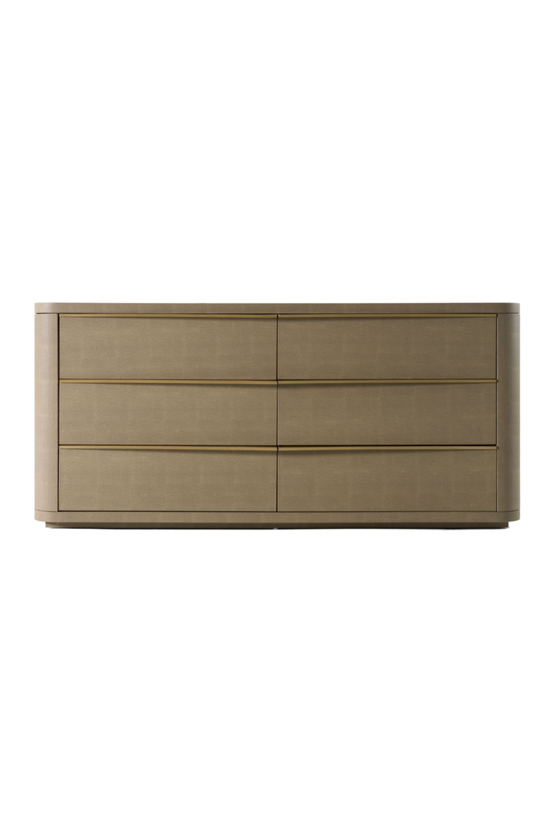 Beige Shagreen 6-Drawer Dresser | OROA Modern Lois | Oroatrade.com