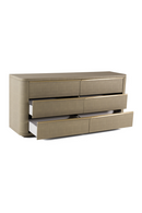 Beige Shagreen 6-Drawer Dresser | OROA Modern Lois | Oroatrade.com