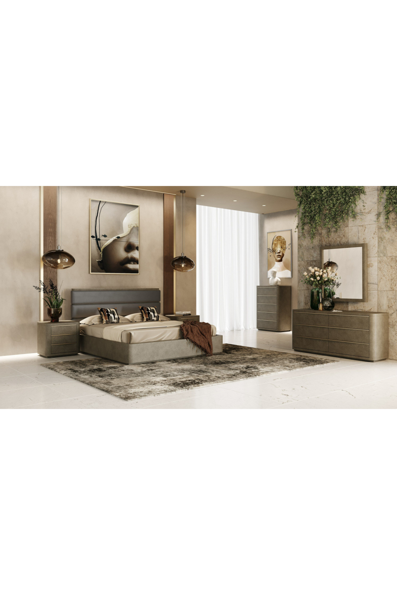 Beige Shagreen 6-Drawer Dresser | OROA Modern Lois | Oroatrade.com