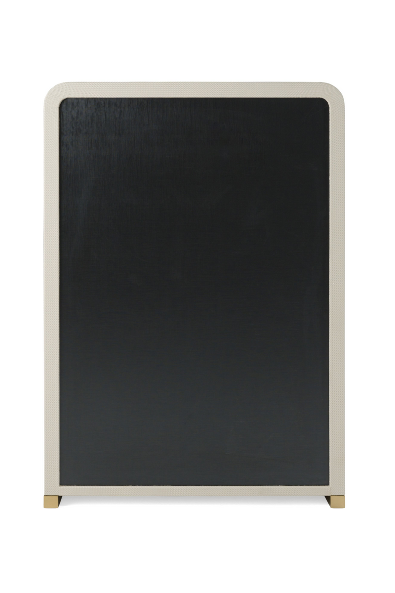 Beige Leatherette 4-Drawer Chest | OROA Modern Florence | Oroatrade.com