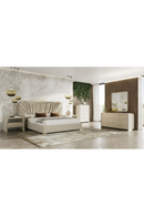 Beige Leatherette 4-Drawer Chest | OROA Modern Florence | Oroatrade.com