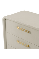 Beige Leatherette 6-Drawer Dresser | OROA Modern Florence | Oroatrade.com