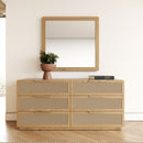6-Drawer Rattan Dresser | OROA Modern Gavin