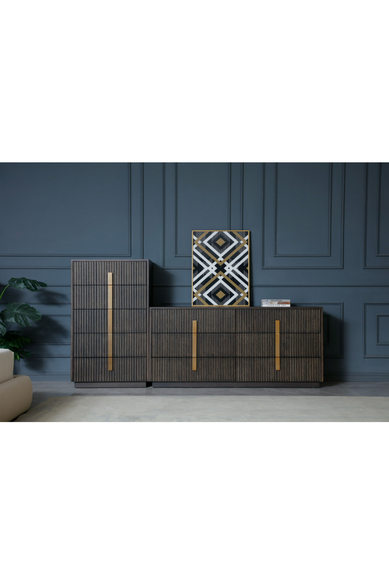 Distressed Black 5-Drawer Chest | OROA Modern Hortman | Oroatrade.com
