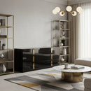 Mirrored Black 6-Drawer Dresser | OROA Modern Token