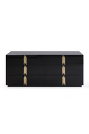 Mirrored Black 6-Drawer Dresser | OROA Modern Token | Oroatrade.com
