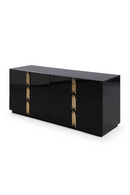 Mirrored Black 6-Drawer Dresser | OROA Modern Token | Oroatrade.com
