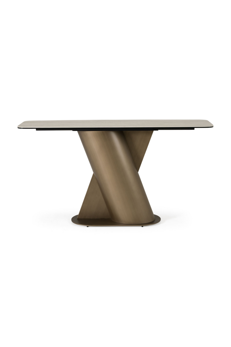 Travertine Bronze Console Table | OROA Modern Kiefer | Oroatrade.com