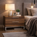 2-Drawer Wooden Nightstand | OROA Modern Helenora