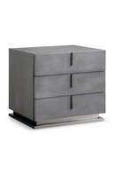 Gray Crackle 3-Drawer Nightstand | OROA Modern Buckley | Oroatrade.com