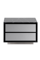 2-Drawer Aluminum Nightstand | OROA Modern Concord | Oroatrade.com