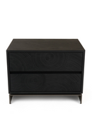 Matte Black Ash 2-Drawer Nightstand | OROA Modern Cirque | Oroatrade.com