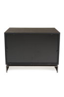 Matte Black Ash 2-Drawer Nightstand | OROA Modern Cirque | Oroatrade.com