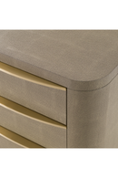 Beige Shagreen 3-Drawer Nightstand | OROA Modern Lois | Oroatrade.com