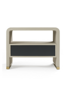 Beige Leatherette Nightstand | OROA Modern Florence | Oroatrade.com