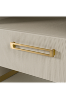 Beige Leatherette Nightstand | OROA Modern Florence | Oroatrade.com