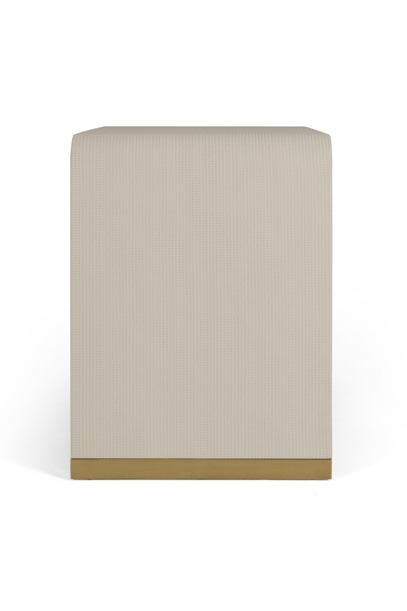 Beige Leatherette Nightstand | OROA Modern Florence | Oroatrade.com