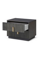Distressed Black 2-Drawer Nightstand | OROA Modern Hortman | Oroatrade.com