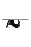Gray Wave Glass Dining Table | OROA Modern Neptune | Oroatrade.com